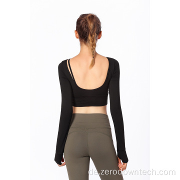 Herbst und Winter Fitness Langarm Yoga Wear BH